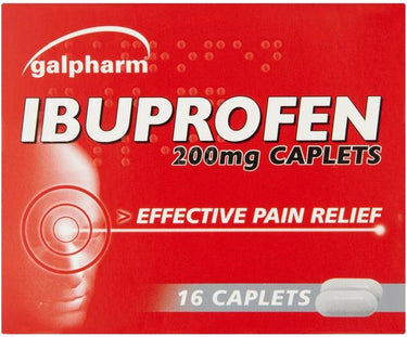 Galpharm Ibuprofen 200mg Caplets - 5 Packs | 80 Caplets